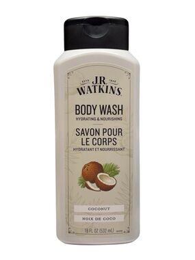 J.R. JR Watkins Body Wash COCONUT Hydrating & Nourishing Cruelty Free